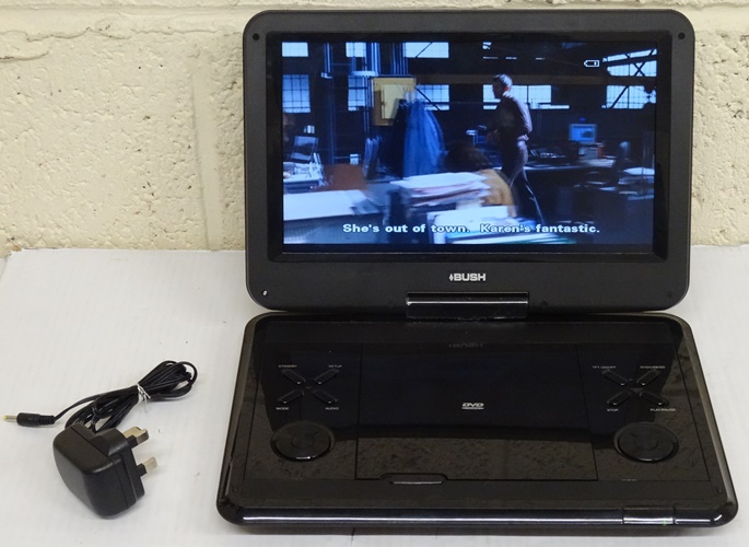 Bush 12 Inch Portable Swivel Screen DVD Player Black RRP 99.99 lot