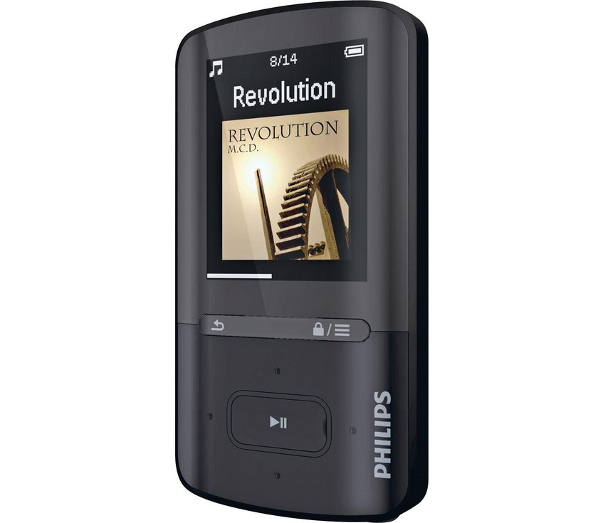 Philips SA4VBE08KN12 GoGear VIBE 8GB MP3 MP4 Player Black RRP 49.99 lot