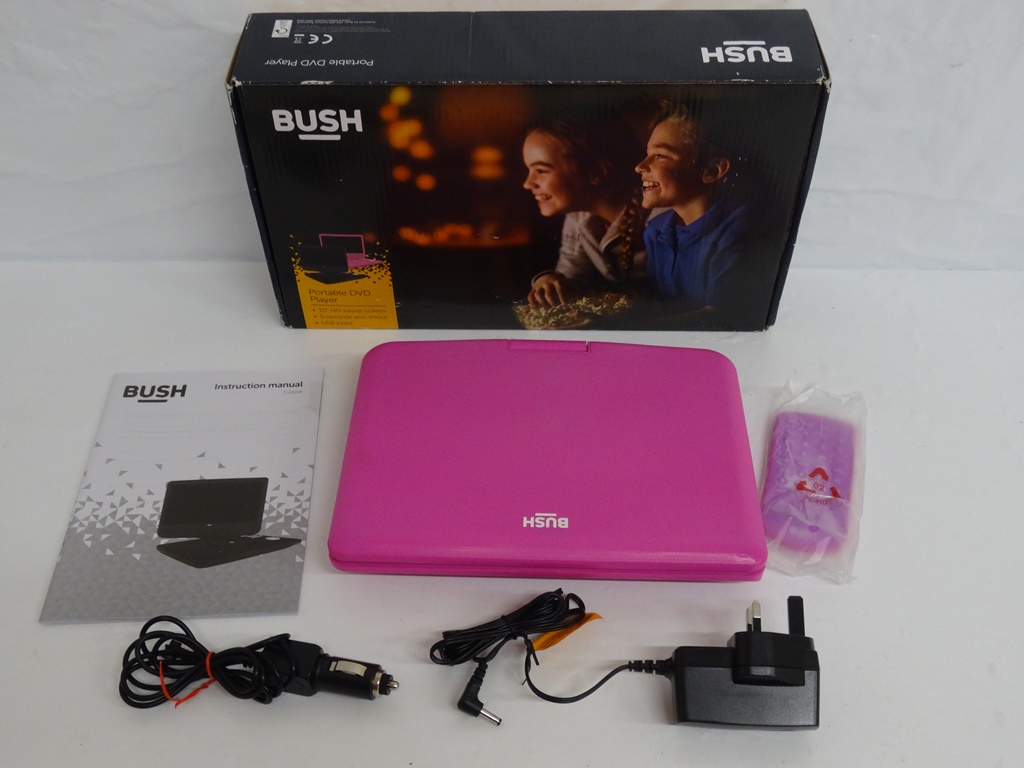 Bush 10 Inch Portable LCD DVD Player Pink RRP 69.99 lot B3962 eBay