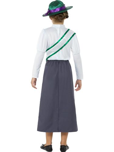 Victorian Suffragette Girls Fancy Dress Pankhurst Dickens Kids Childrens Costume