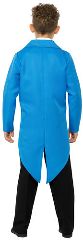 Blue Tailcoat Kids Fancy Dress Showtime Boys Girls Childrens Costume Accessory