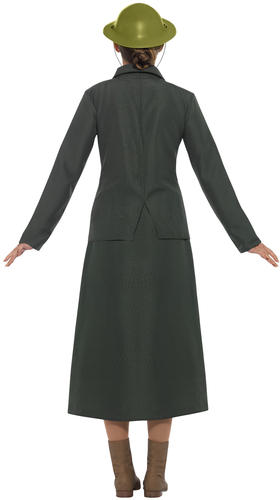WW2 Army Warden Ladies Fancy Dress Military Uniform Womens Adults 1940s Costume