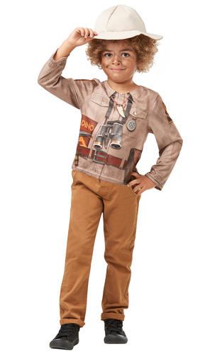 Dino Explorer Boys Fancy Dress Safari Jungle Halloween Kids Childs Costume Kit