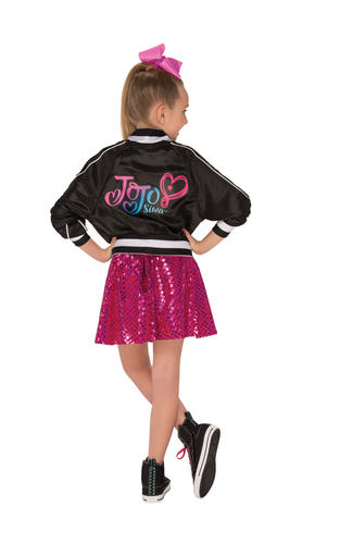Jojo Siwa Bomber Jacket Girls Fancy Dress Celebrity Music Diva Childs Kid Outfit