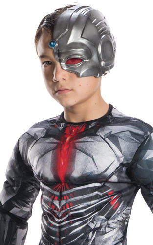 Deluxe Cyborg Boys Fancy Dress Justice League DC Comic Superhero Kids Costume