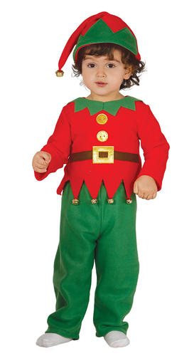 Christmas Elf Toddlers Fancy Dress Santas Little Helper Kids Festive Fun Costume