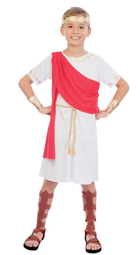 Roman Toga Boys Fancy Dress Grecian Kids Historical World Book Day Child Costume