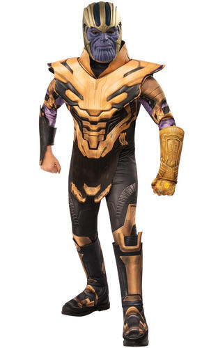Deluxe Thanos Boys Fancy Dress Avengers Endgame Villain Kids Superhero Costume