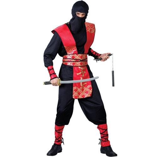 Mens Ninja Warrior Master Japanese Fancy Dress Adult Halloween Costume