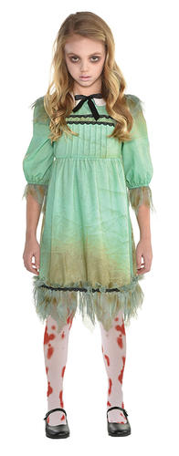 Creepy Dead Girl Tights Kids Fancy Dress The Shining Twin Halloween Costume