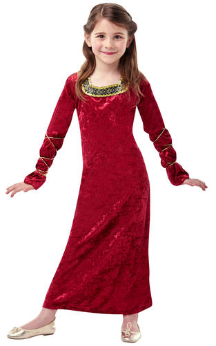 Royal Medieval Queen Girl/'s Fancy Dress Book Week Kids Costume Outfit Ages 3-10