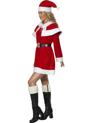 Miss Santa Claus Ladies Fancy Dress Mrs Christmas Festive Xmas Adult Costume New