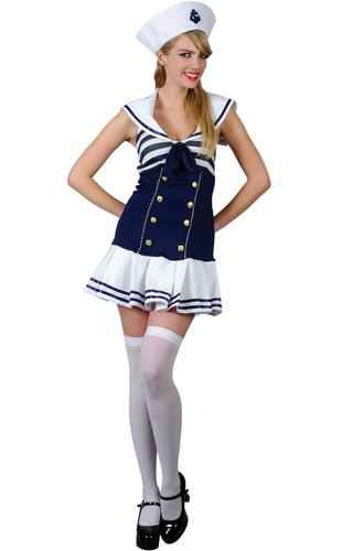 Sexy Sailor + Hat Ladies Fancy Dress Military Uniform Womens Adult Navy Costume - Picture 11 of 12