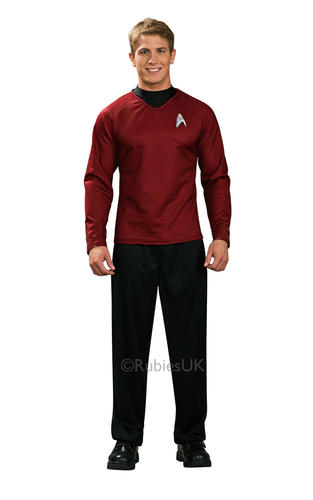 Star Trek Shirt Adult Fancy Dress Scott Kirk Spock Sci Fi Mens Costume Outfit