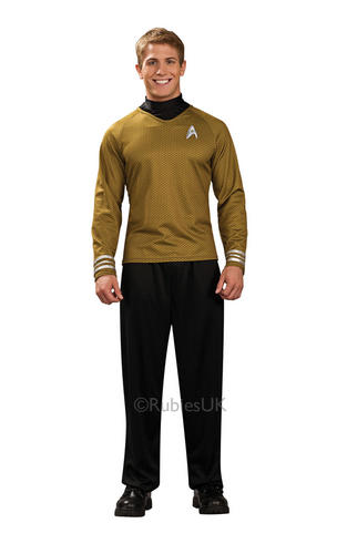 Star Trek Shirt Adult Fancy Dress Scott Kirk Spock Sci Fi Mens Costume Outfit