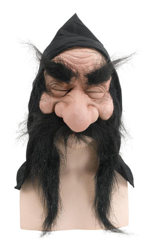 Gnome Mask Mens Fancy Dress Halloween Hobbit Wizard Troll Goblin Adults Costume