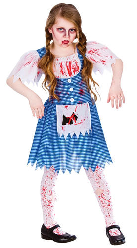 Blood Halloween Girls Fancy Dress Horror Spooky Kids Childrens Costumes Zombie