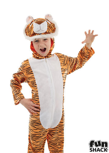 TIGER Ragazzi Costume Zoo Animale Libro Della Giungla Per Bambini Costume Personaggio