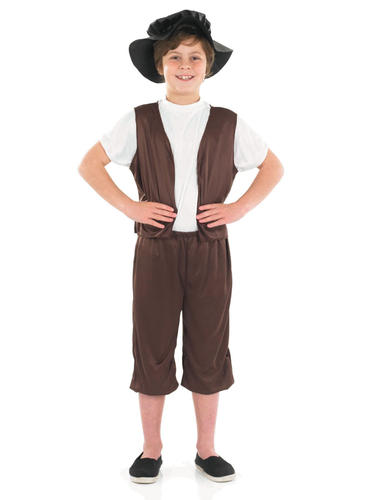 Tudor Poor Kids Fancy Dress Childs Childrens History World Book Day Week Costume