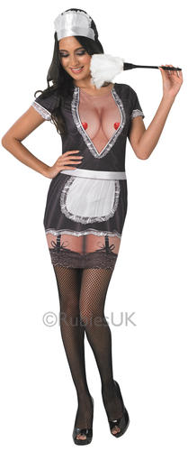 Sexy French Maid Ladies Fancy Dress Hen Party Womens ...