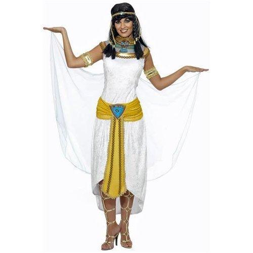 E15 Ladies Cleopatra Egyptian Goddess Fancy Dress Halloween Costume & Headband - Foto 9
