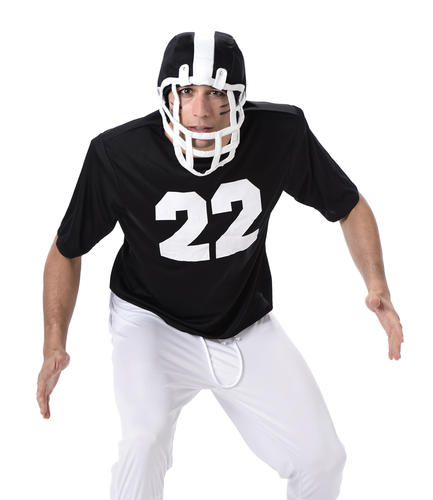 American Footballer Mens Fancy Dress Sports USA Superbowl Adults Costume Outfit