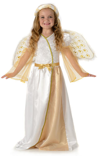 Angelic Angel Girls Fancy Dress Christmas Nativity Childrens Kids Childs Costume