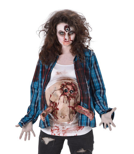 Deluxe incinta Zombie Bambino Ragazze Halloween Costume Adulti Da Donna