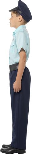 Police Officer Boys Fancy Dress Cop Fuzz Policeman Uniform Kids Childs Costume