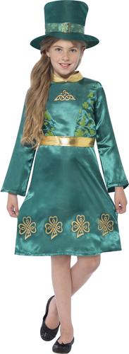 Leprechaun Girls Fancy Dress Irish St Patricks Day Kids Child Costume Outfit New