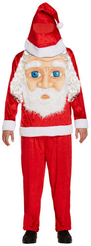 Christmas Jumbo Face Boys Fancy Dress Xmas Kids Childs Childrens Costume Outfits