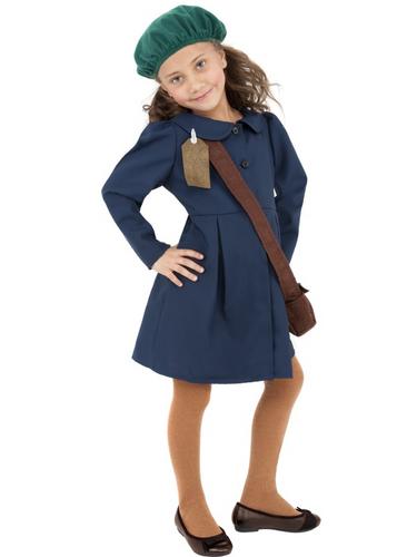 Wartime Girls Fancy Dress History 30s 40s Book Day Week Kids Childs Costumes New