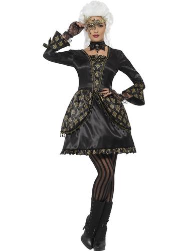 Gothic Venetian Opera Adults Halloween Fancy Dress Horror Vampire Adults Costume