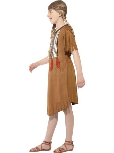 Native American Kids Fancy Dress Wild West Western Red Indian Childrens Costume