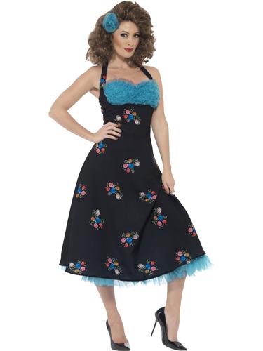 Grease Ladies Fancy Dress 1950s Musical Film Rock n Roll Womens Adults Costumes
