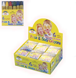 View Item Face & Body Paint Crayons in 6 Fun Colours