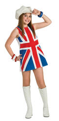 View Item Girls British Invasion Union Jack Dress Costume