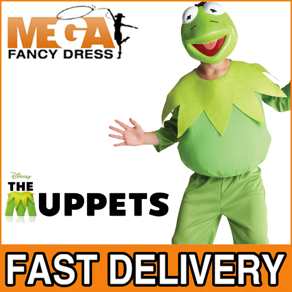 Deluxe Kermit The Frog The Muppets Boys Kids Fancy Dress Kids Costume Mask | eBay