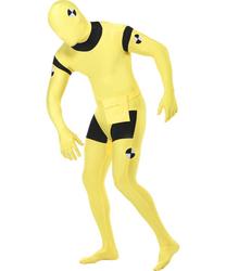 View Item Mens Yellow Crash Dummy Second Skin Suit Costume