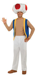 View Item Men's Toad Super Mario Bros Fancy Dress Costume