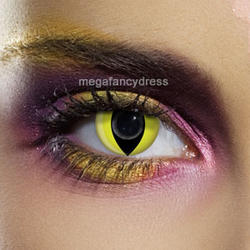 View Item Yellow Cat Eye Contact Lenses Adult Eye Accessories