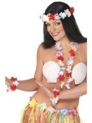 View Item Ladies Hawaiian Multicolour Fancy Dress Accessory Set