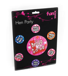 View Item Ladies Hen Party 7 Badge Set