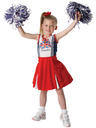 View Item Girl's Patriotic Cheerleader Union Jack Costume