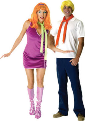 Adults' Scooby Doo Fred & Daphne Couples Fancy Dress Costume