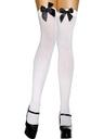 View Item Ladies' White Stockings with Black Bows