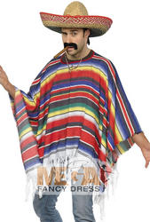 View Item Mexican Poncho Fancy Dress Costume
