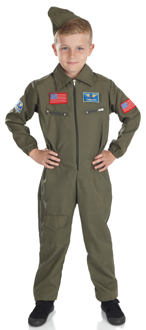 Boy's Air Cadet Aviator Fancy Dress Military Uniform Raf Pilot Army 