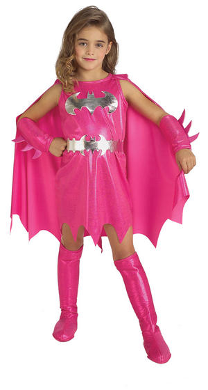 View Item Girl's Pink Batgirl Fancy Dress Costume