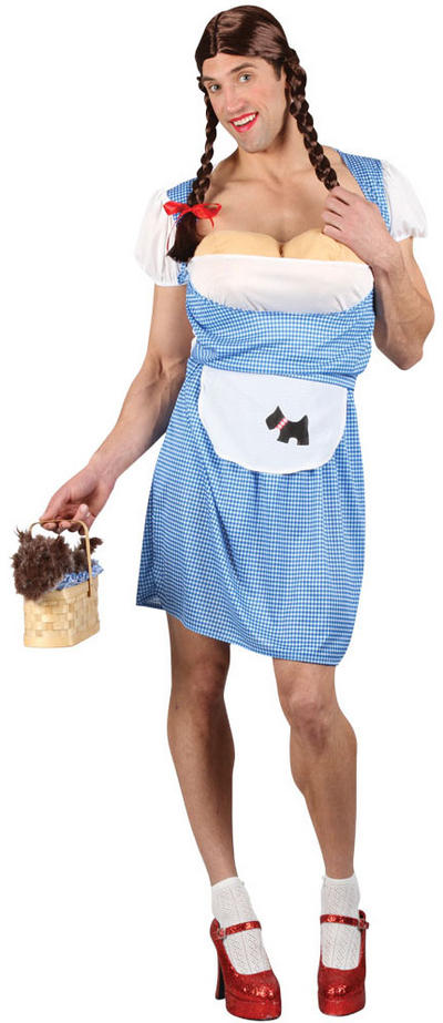Men's Funny Dorothy Drag Fancy Dress Costume